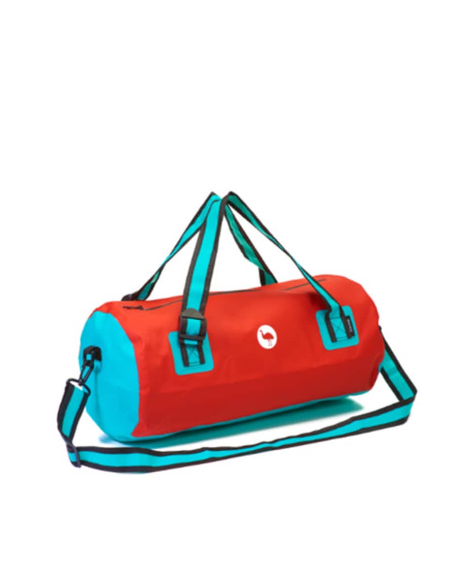 Go Emu Red & Turquoise Dry Duffel Bag