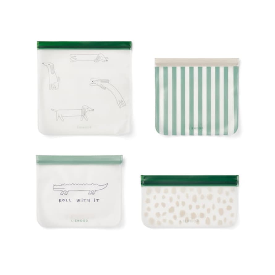 Liewood : Clive Travelling 4-pack Pouches - Peppermint Mix