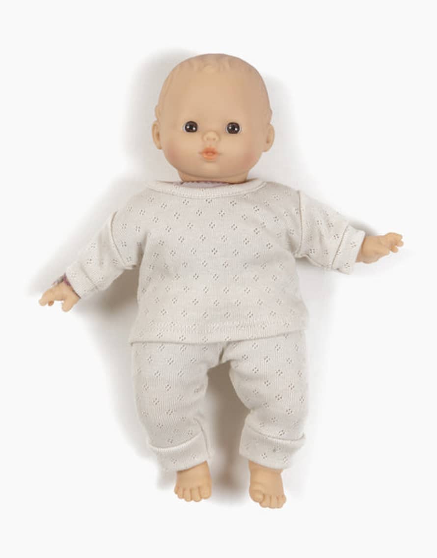 Minikane Babies - Pyjama Morgan En Coton Pointillé Lin