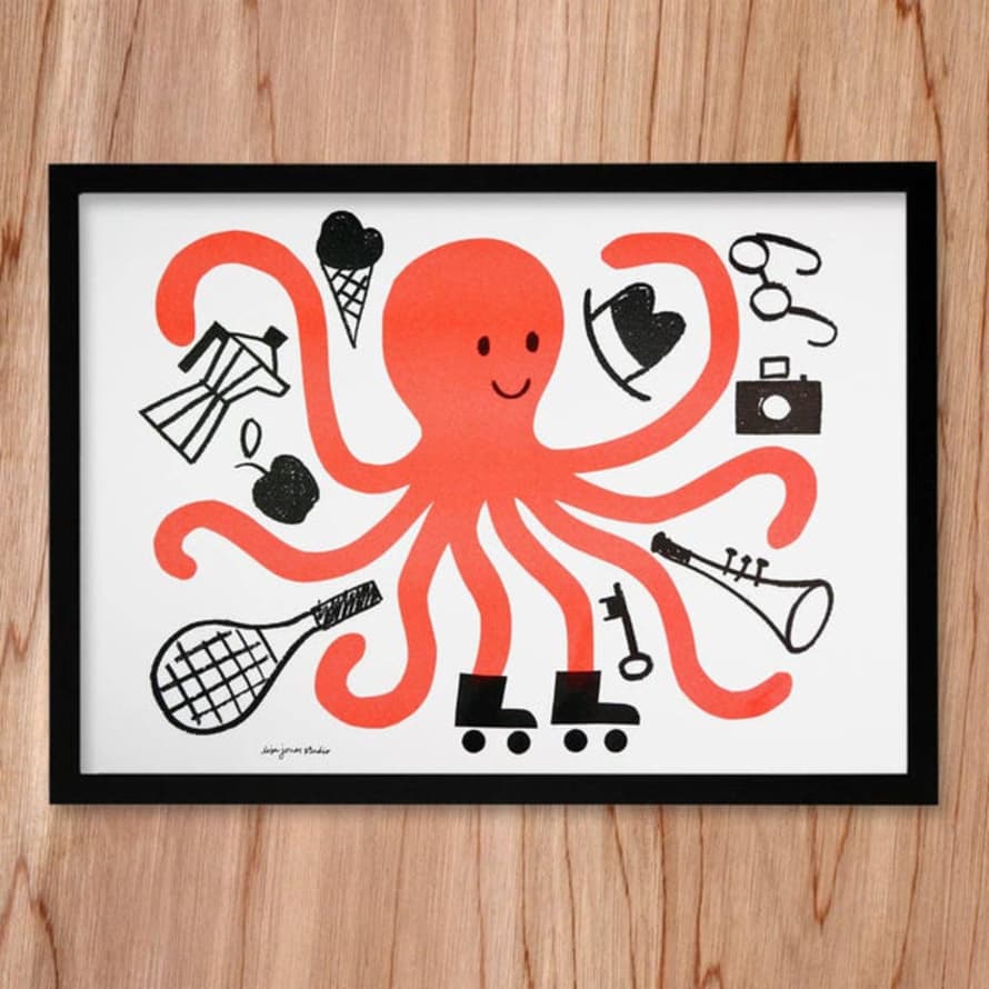 Lisa Jones - Risograph Print | Octopus