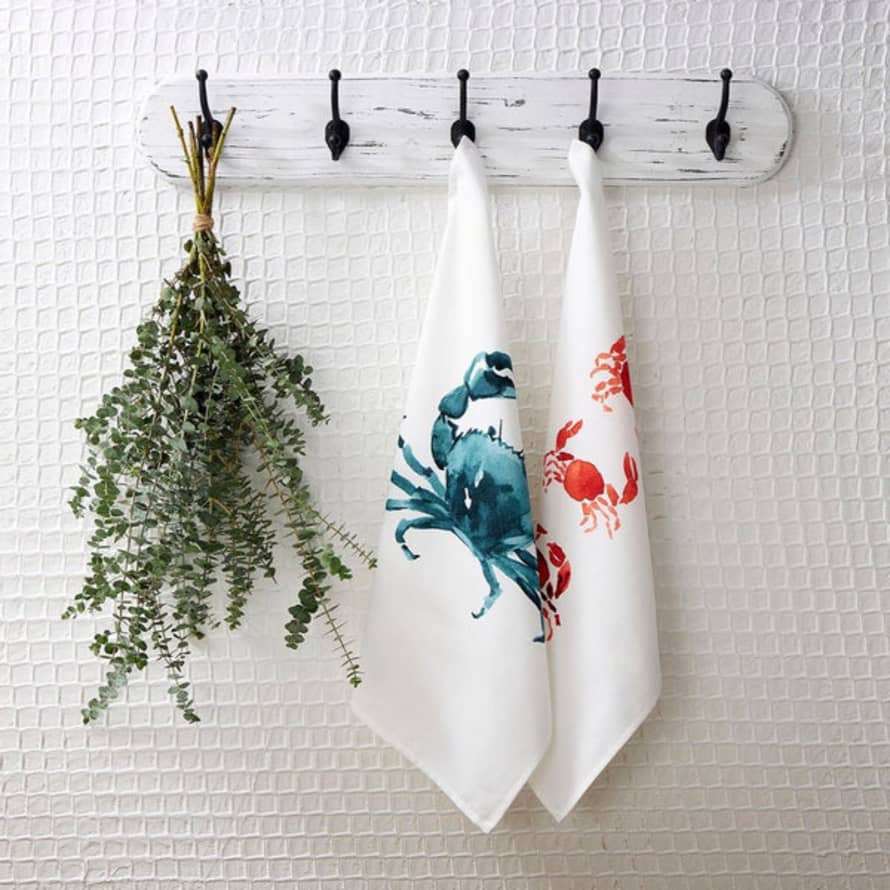Distinctly Living Ocean Life Tea Towel - Blue Crab