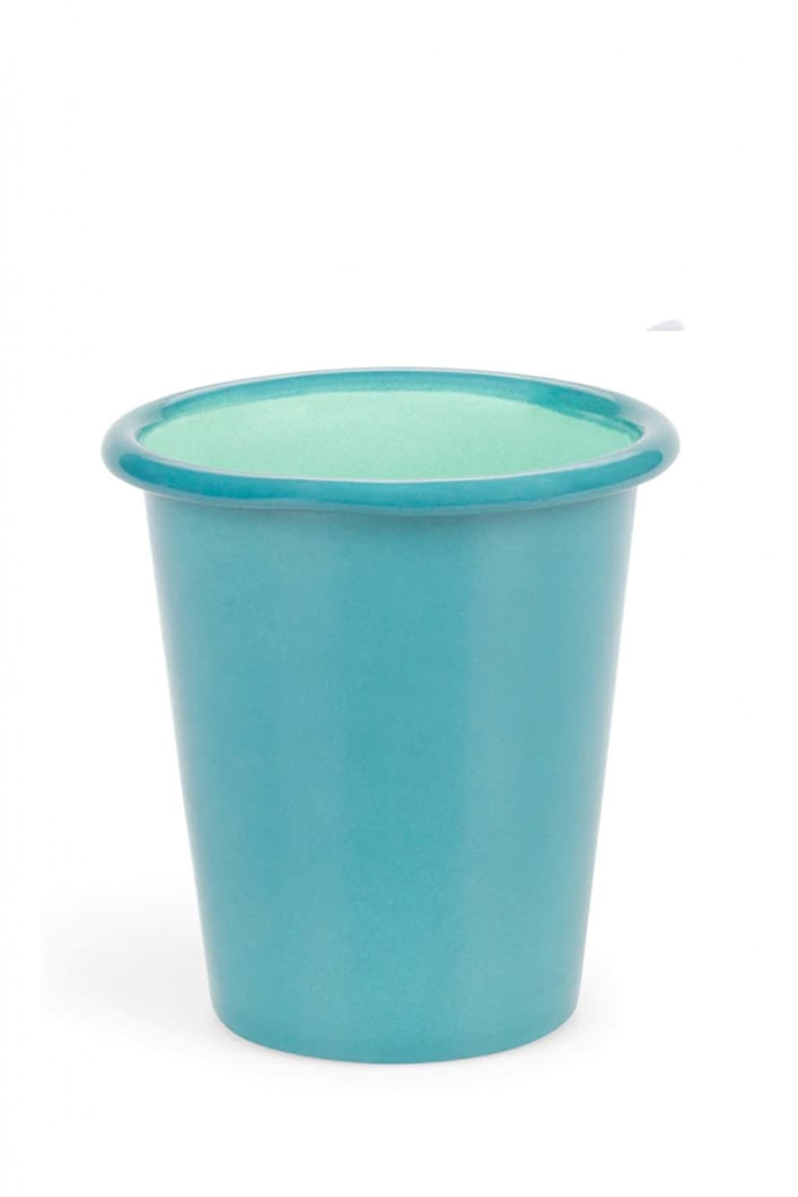 The Home Collection Enamel Tumbler In Petrol Blue