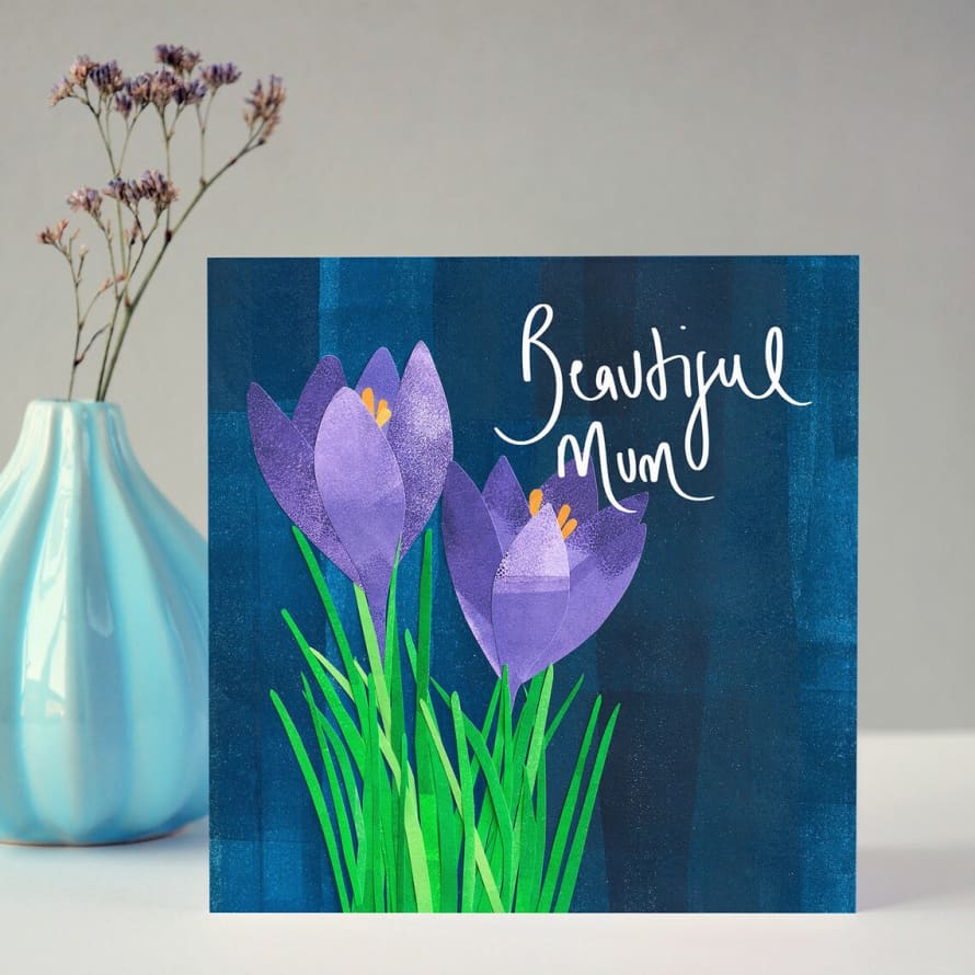 Fiona Clabon Beautiful Mum Crocuses - Mother's Day Card