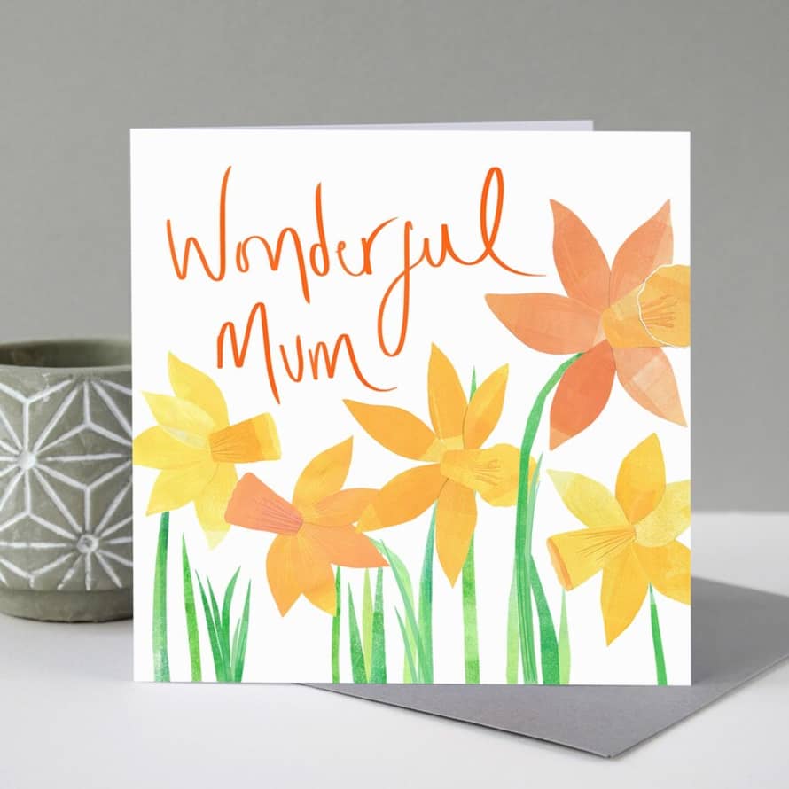 Fiona Clabon Wonderful Mum Daffodils - Mother's Day Card