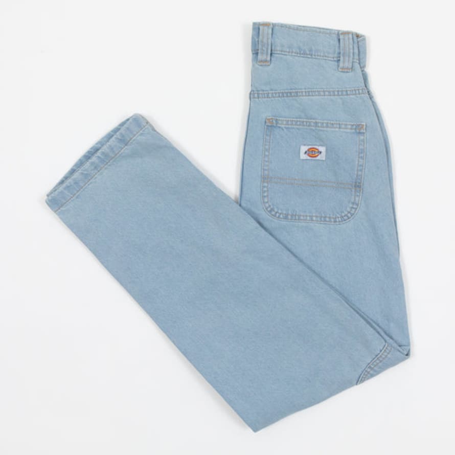 Dickies Womens Madison Double Knee Denim Jeans In Vintage Aged Blue