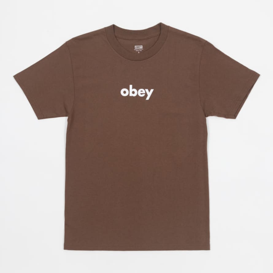 OBEY Lower Case 2 Classic T-shirt In Brown