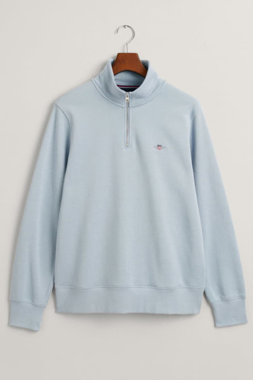 Gant - Half Zip Sweatshirt In Dove Blue 2008005 474