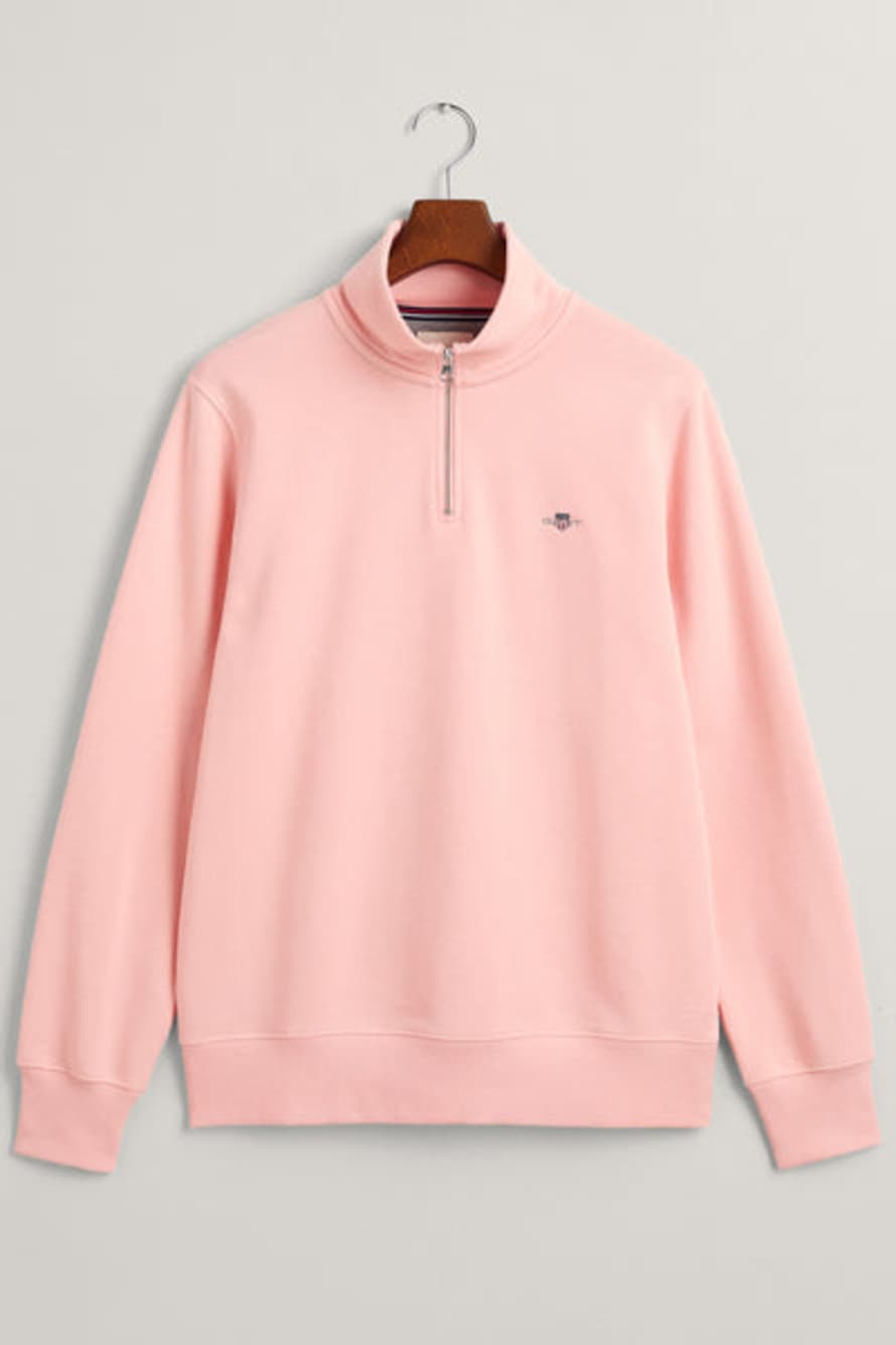 Gant - Half Zip Sweatshirt In Bubblegum Pink 2008005 671