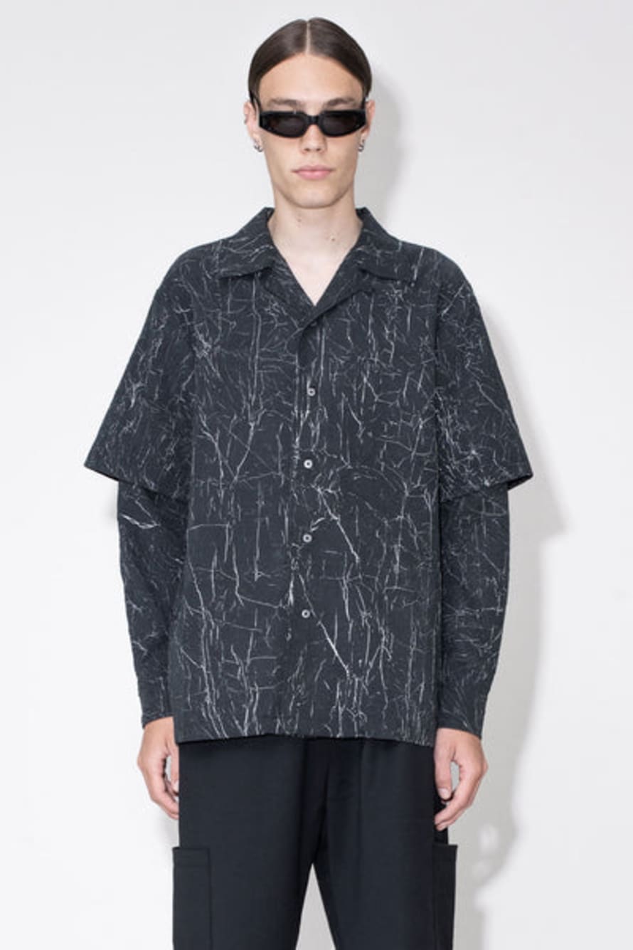 Han Kjobenhavn Wrinkle Two-layered L/s Shirt Black