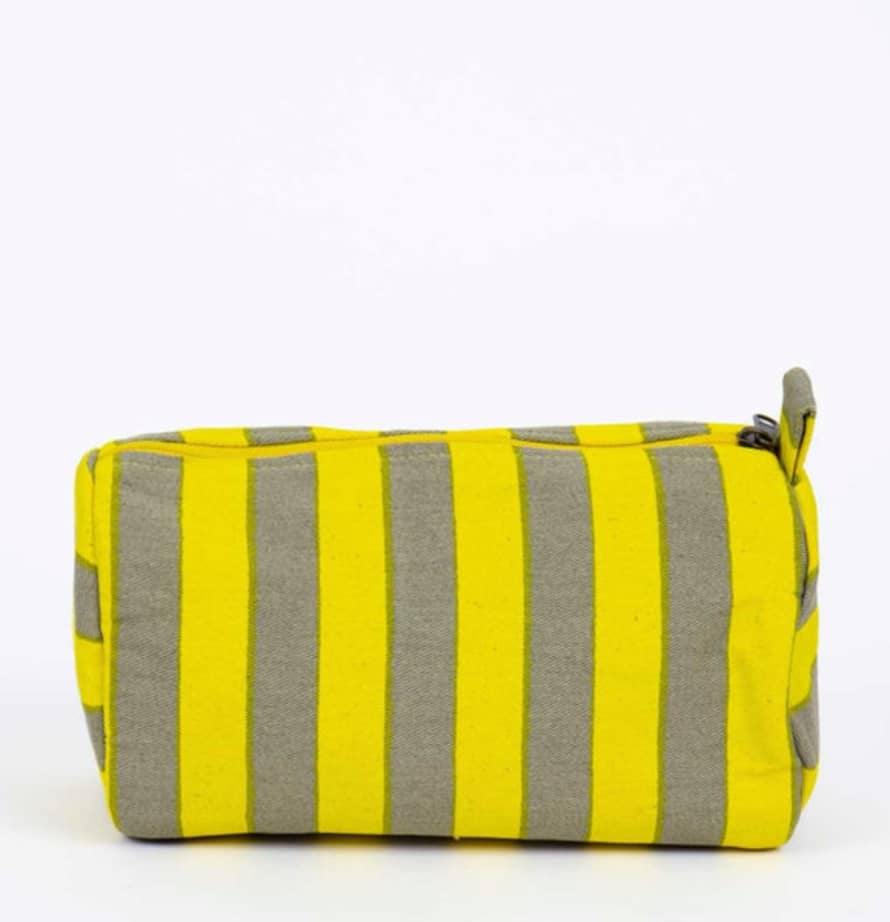 Afroart Yellow Stripy Washbag