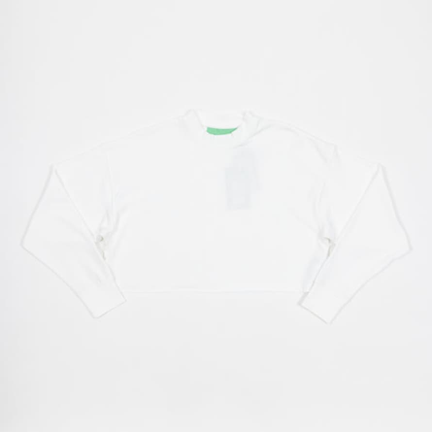JJXX Womens Caia Cropped Sweatshirt In White