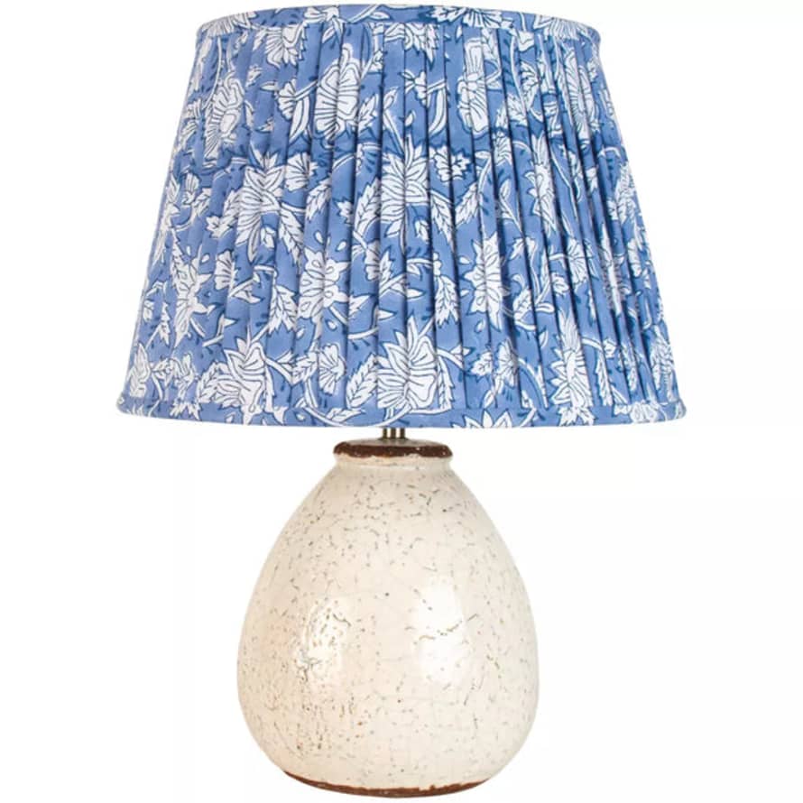 Grand Illusions Samira Lamp With Blue And White Shade