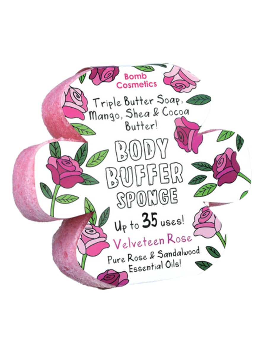 Bomb Cosmetics Velveteen Rose Body Buffer Sponge