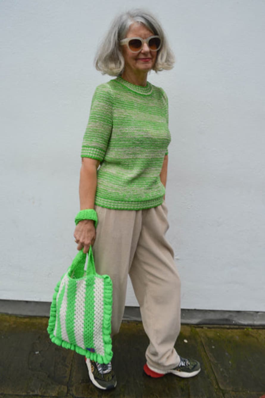 Object First Knit Vibrant Green Sweater