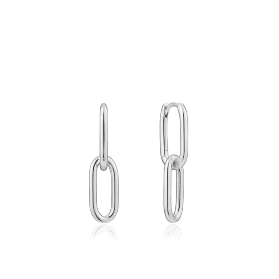 Ania Haie Cable Link Silver Earrings