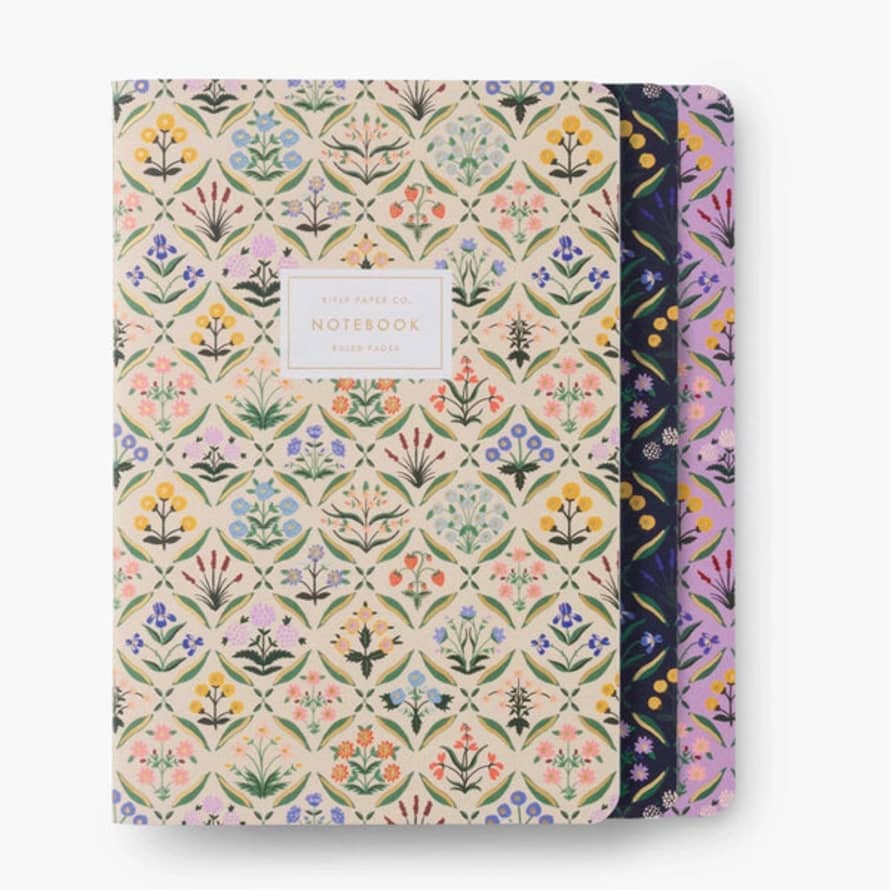 Rifle Paper Co. Estee Stitched Notebooks Set Of 3