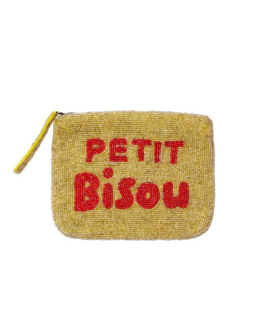 The Jacksons Petit Bisou Mini Clutch Gold And Red