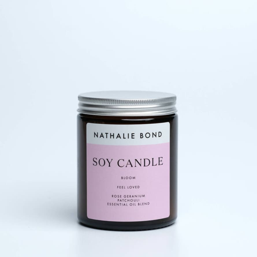 Nathalie Bond Organics Bloom Rose Geranium + Patchouli Candle: 170ml