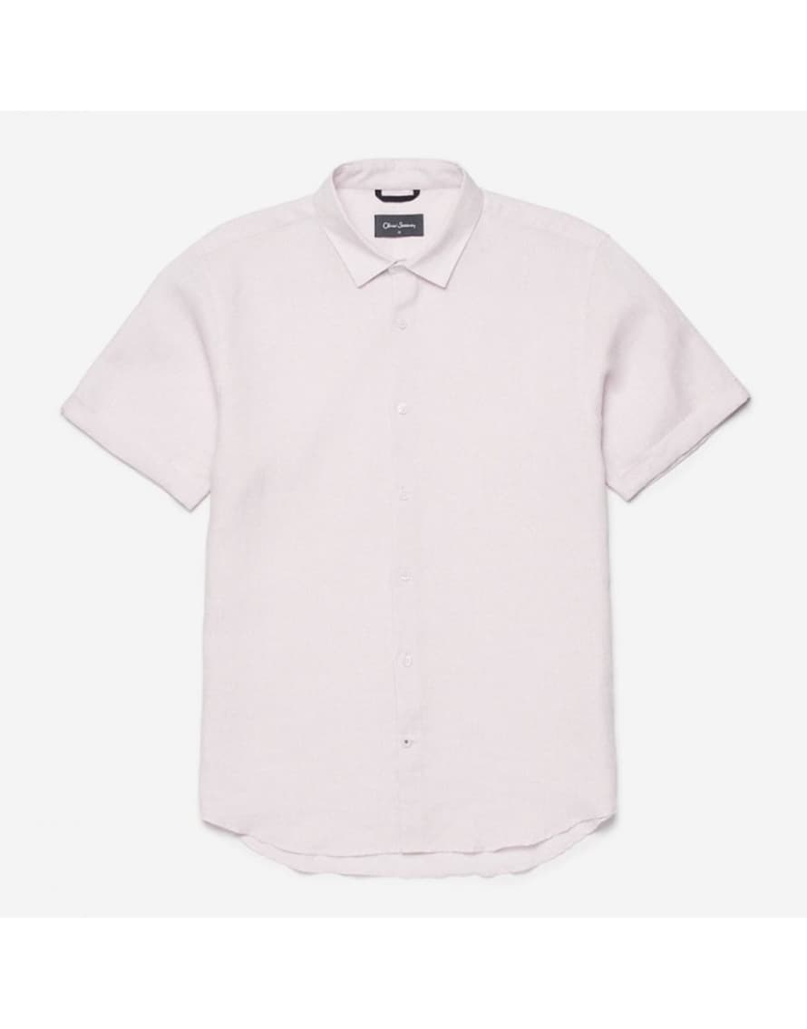 Oliver Sweeney Oliver Sweeney Eakring Linen Short Sleeve Shirt Size: M, Col: Pink