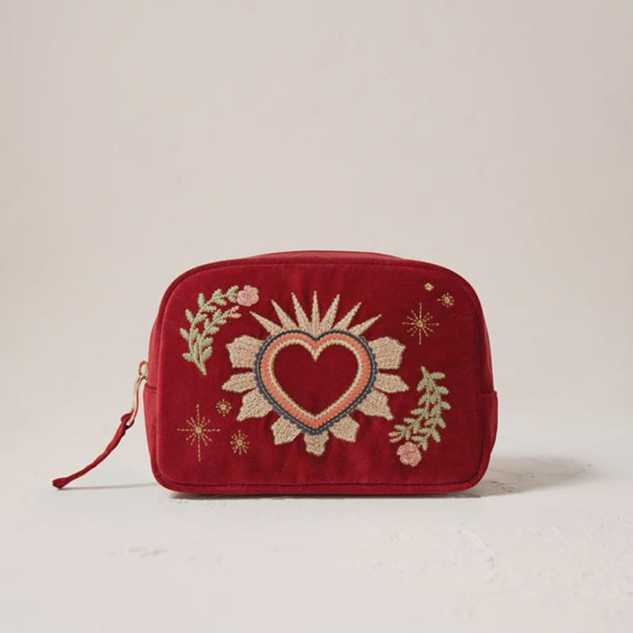 Elizabeth Scarlett Sacred Heart Makeup Bag