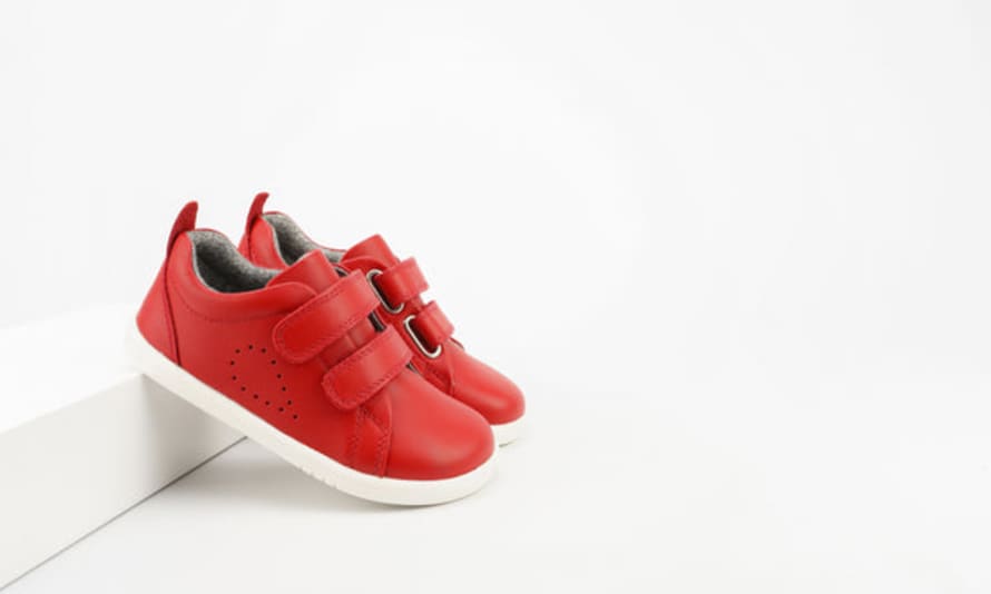 Bobux IW Grass Court - Red Trainers (with Biobased Material)