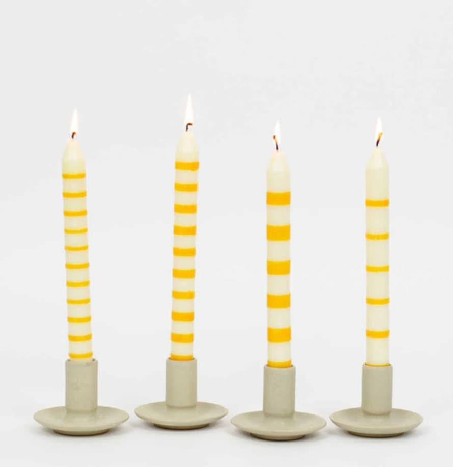 Afroart Yellow Striped Soya Candles