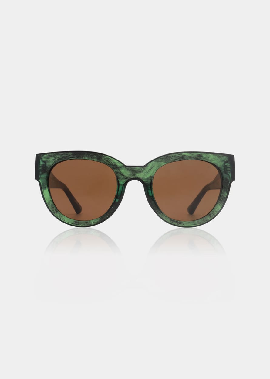 A Kjærbede Lilly Sunglasses - Green Marble