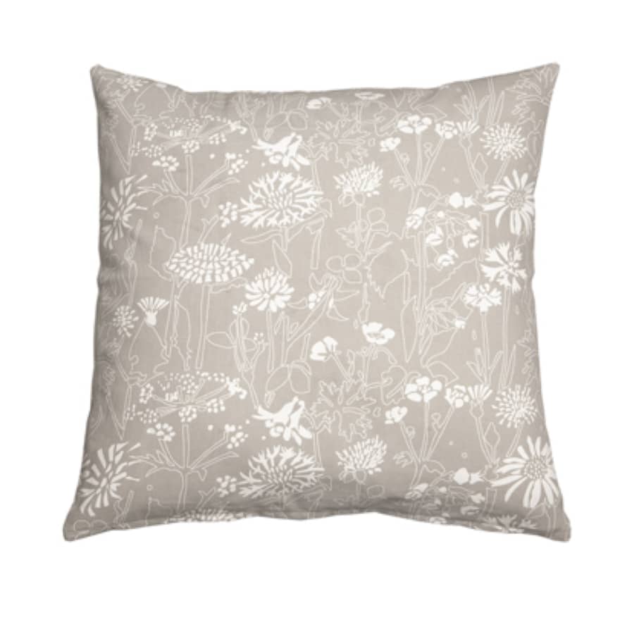 Storefactory SLOVIK Cotton Floral Cushion Cover - Greige 