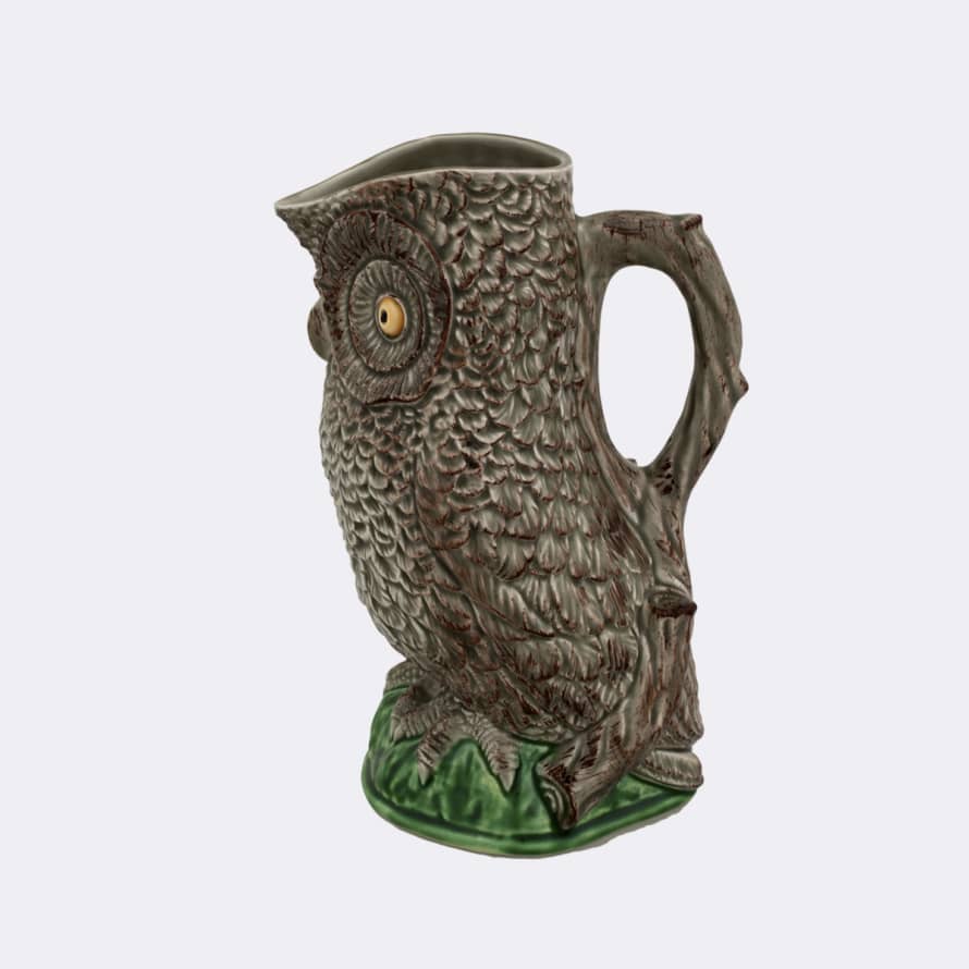 Bordallo Pinheiro Naturalistic Owl Ceramic Jug 1,3L