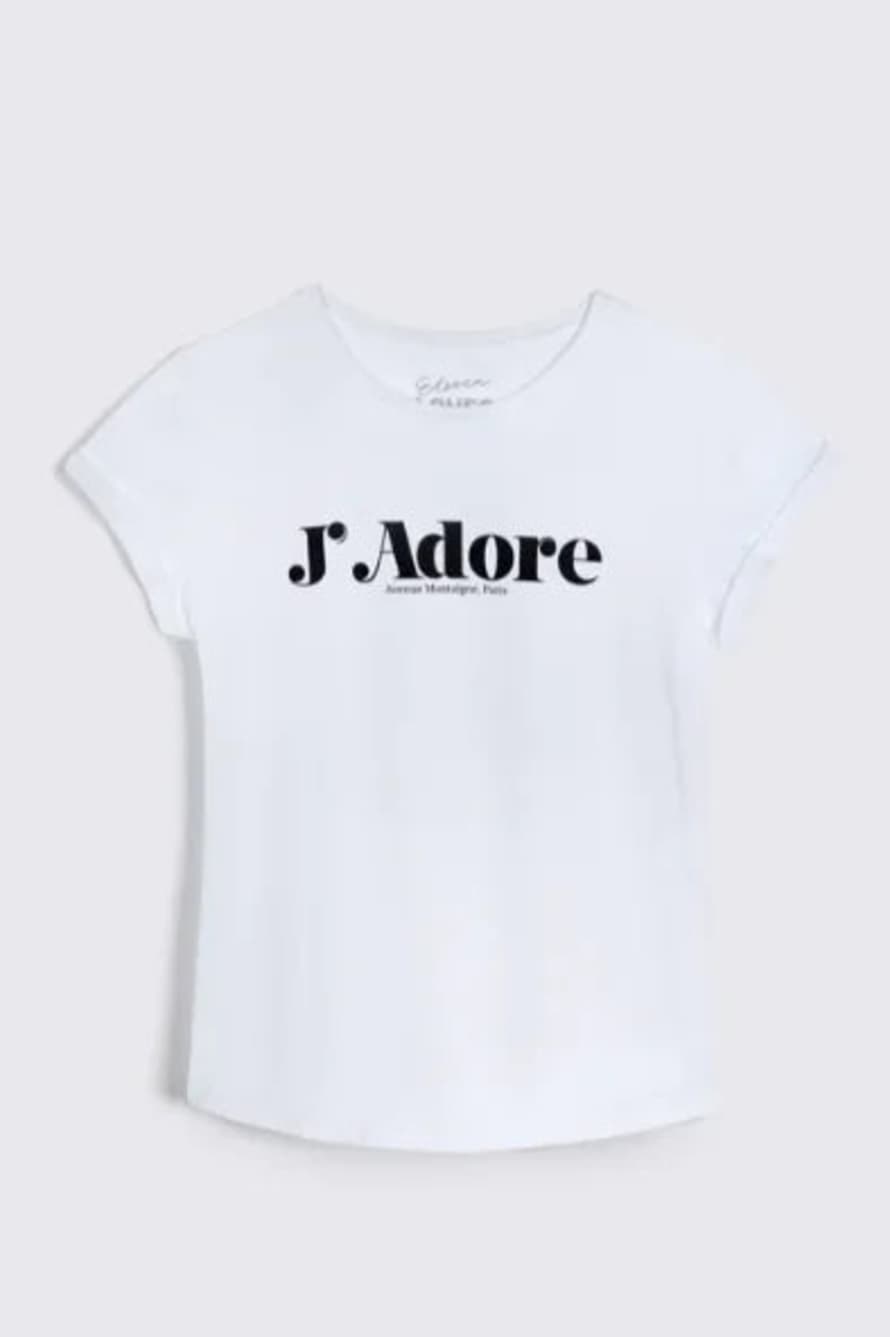 Eleven Loves J'adore T Shirt In White