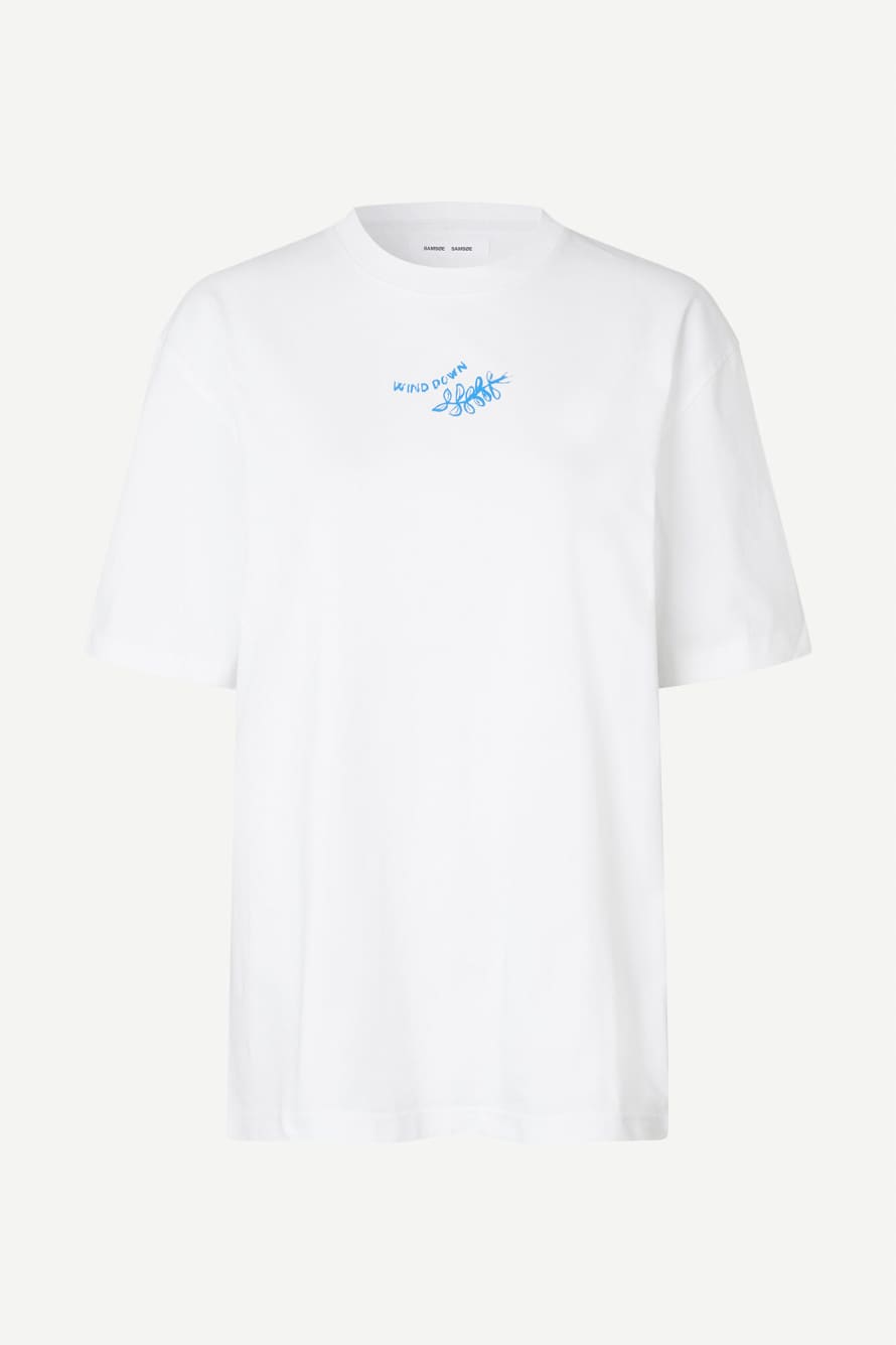 SamsoeSamsoe White Connected 11725 Sawind Unisex T Shirt