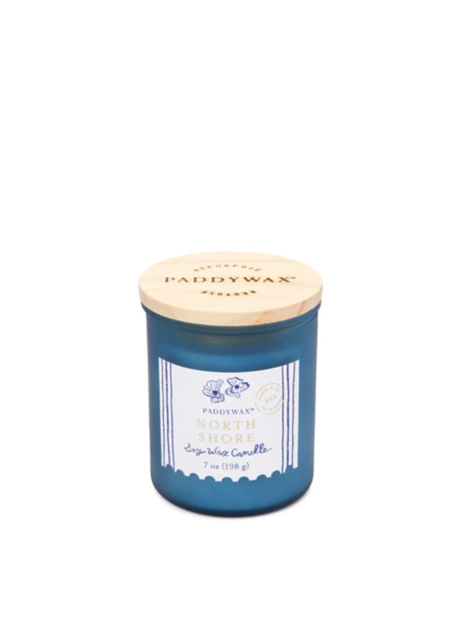 Paddywax Coastal Glass Candle Sea Blue In North Shore From Paddywax