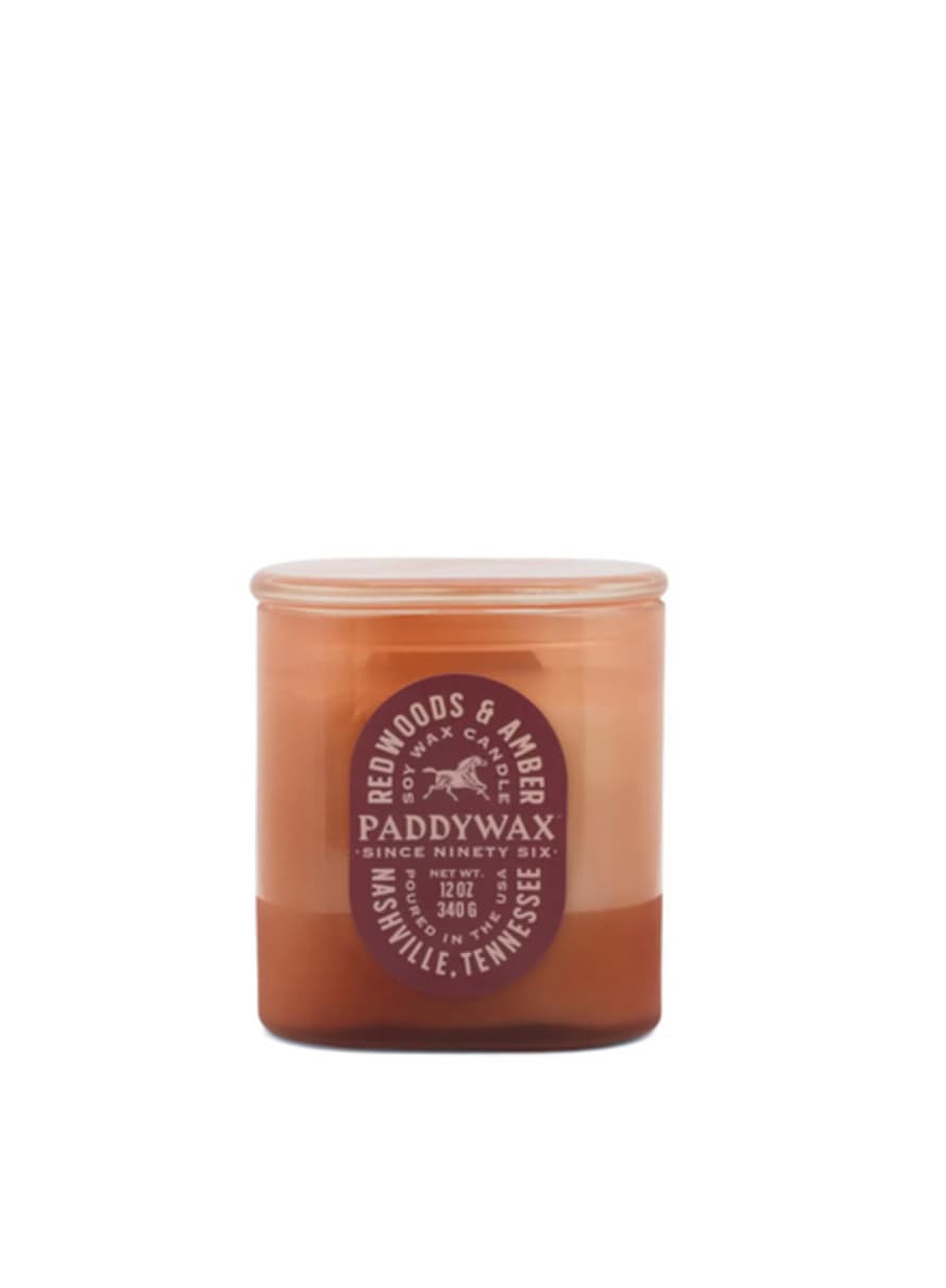 Paddywax Vista Glass Candle Rusty Pink In Redwoods & Amber 12oz From Paddywax