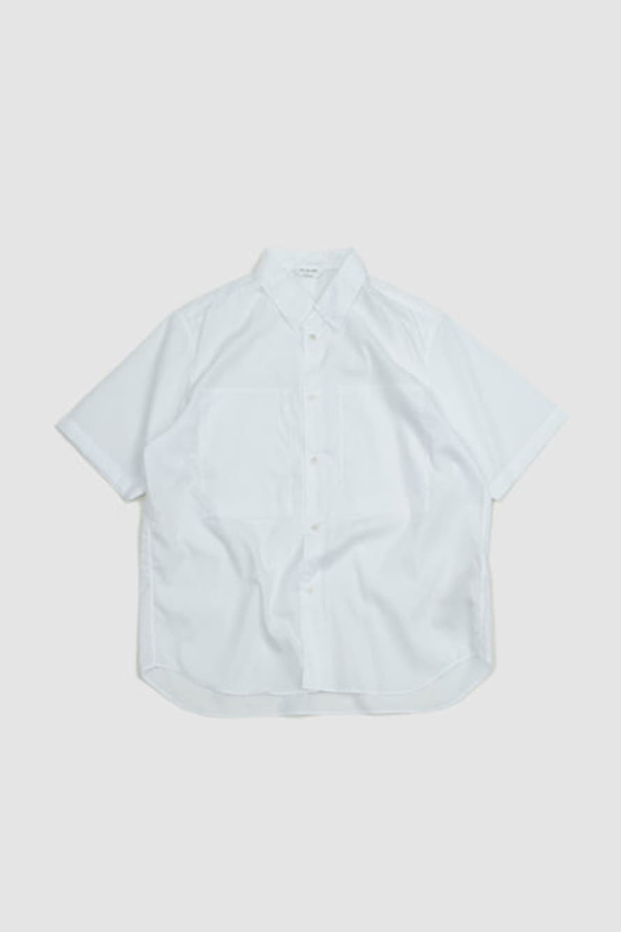 Still By Hand Double Pocket Shirt White