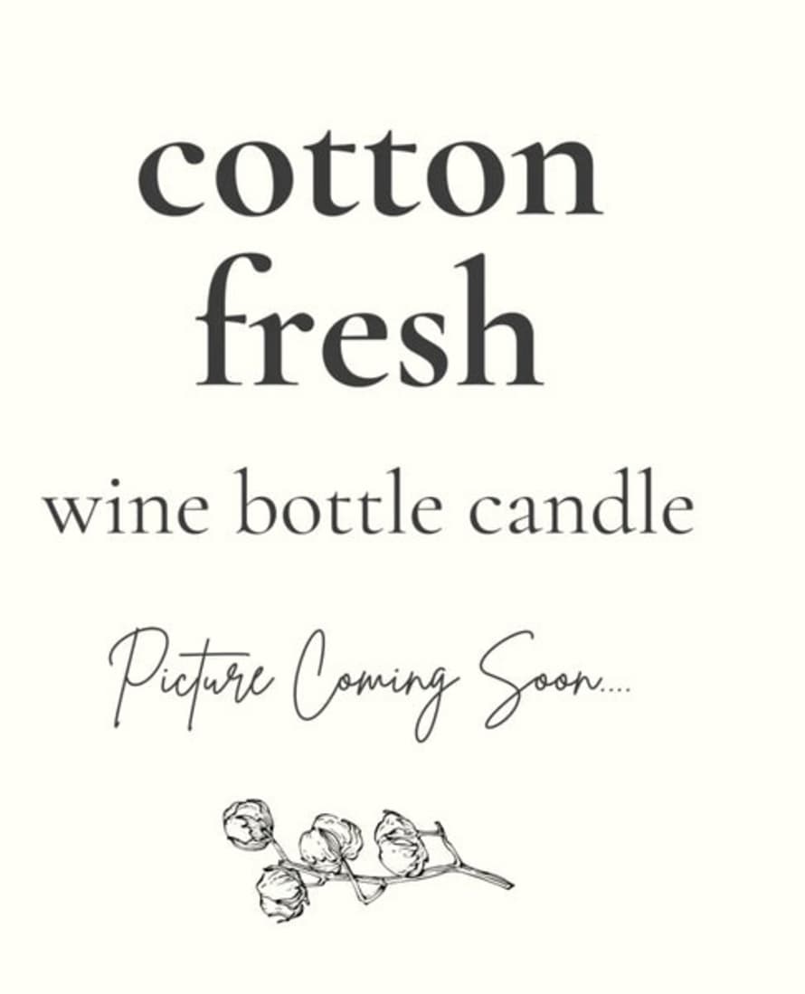 Adhock Homeware Wine Bottle Candle - Cotton Fresh