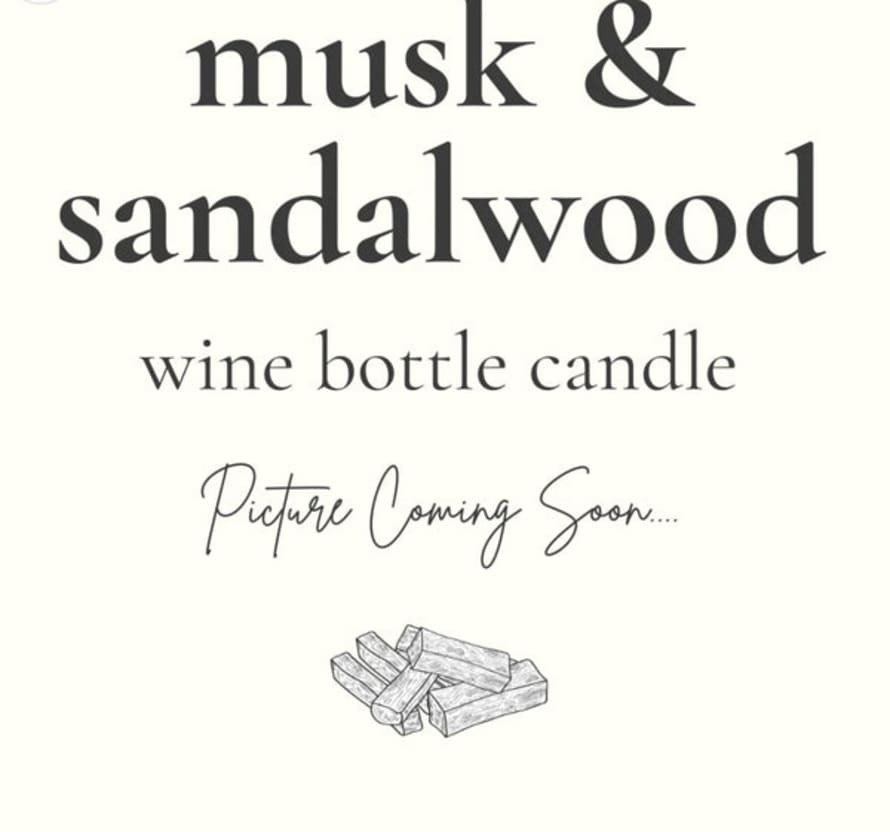 Adhock Homeware Wine Bottle Candle - Musk & Sandalwood