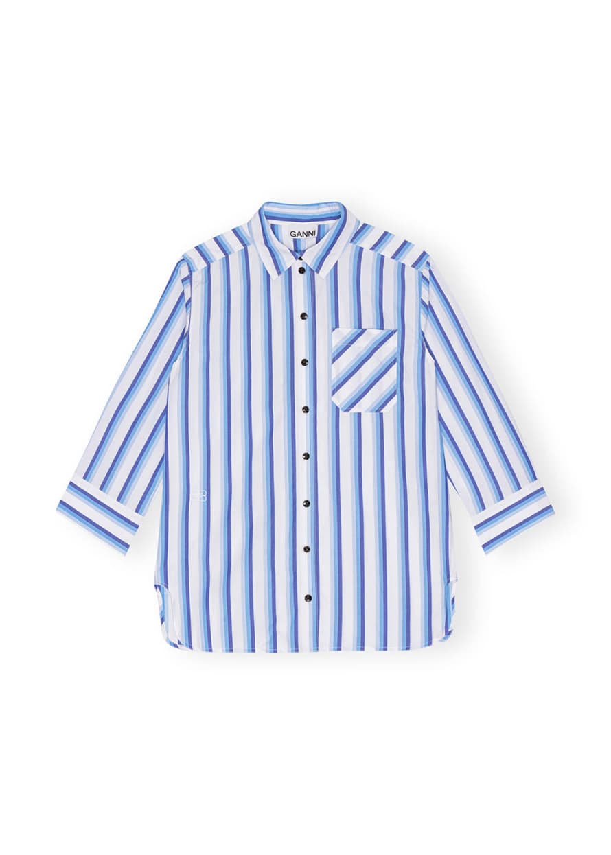 Ganni Stripe Cotton Shirt