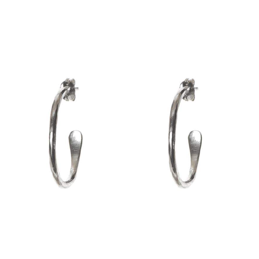 Just Trade  Silver Plated Hoops - Small