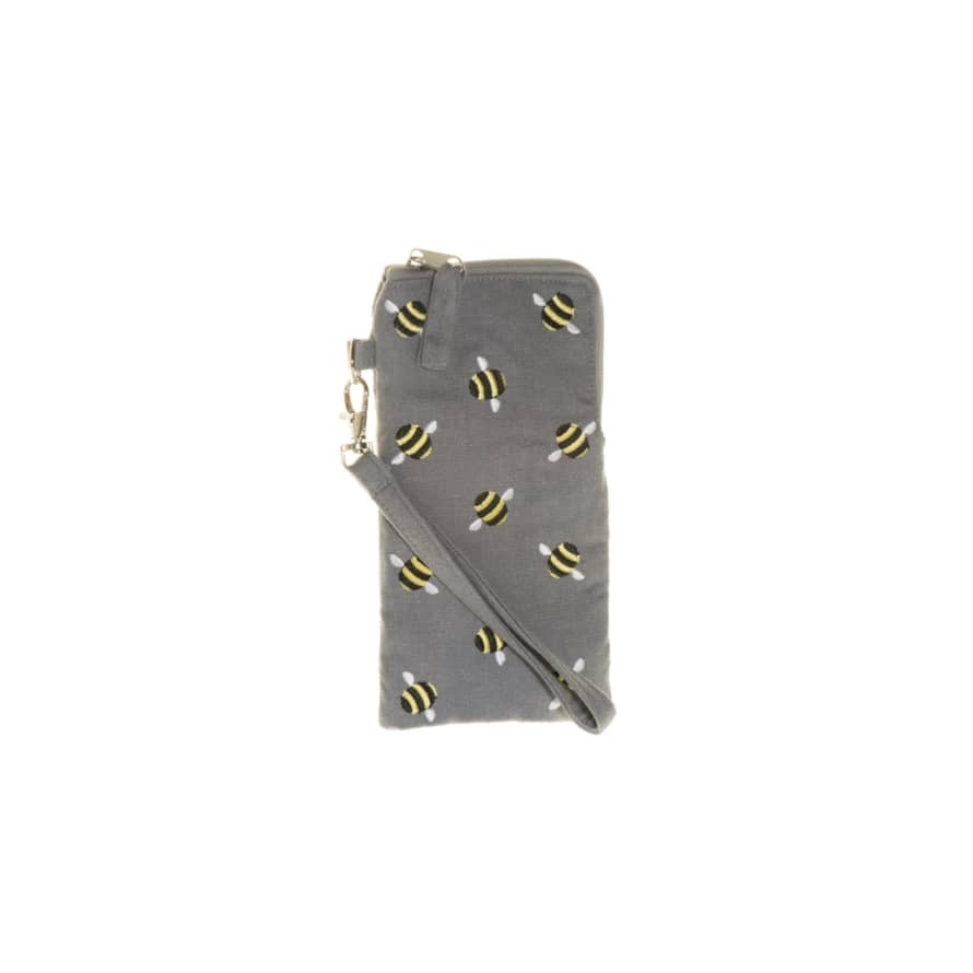 Just Trade  Bees Glasses Case - Grey