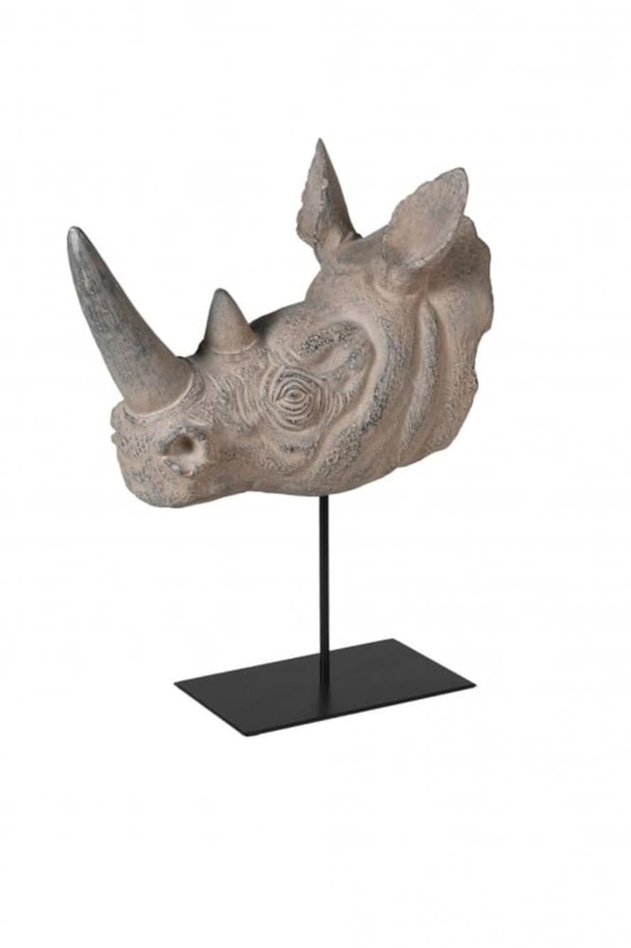 The Home Collection Rhino Head Decoration On Stand