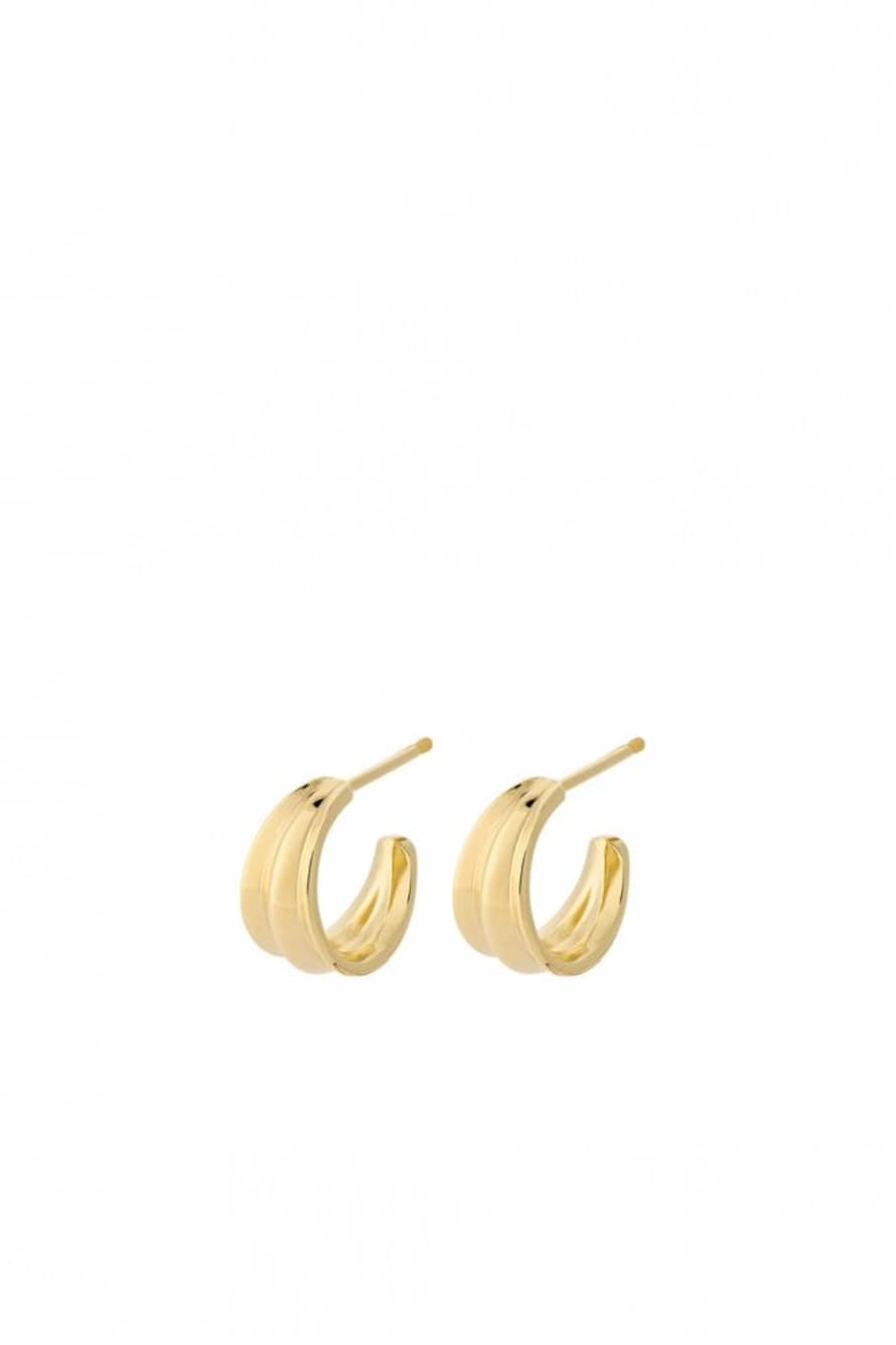 Pernille Corydon Mini Ocean Shine Earrings In Gold