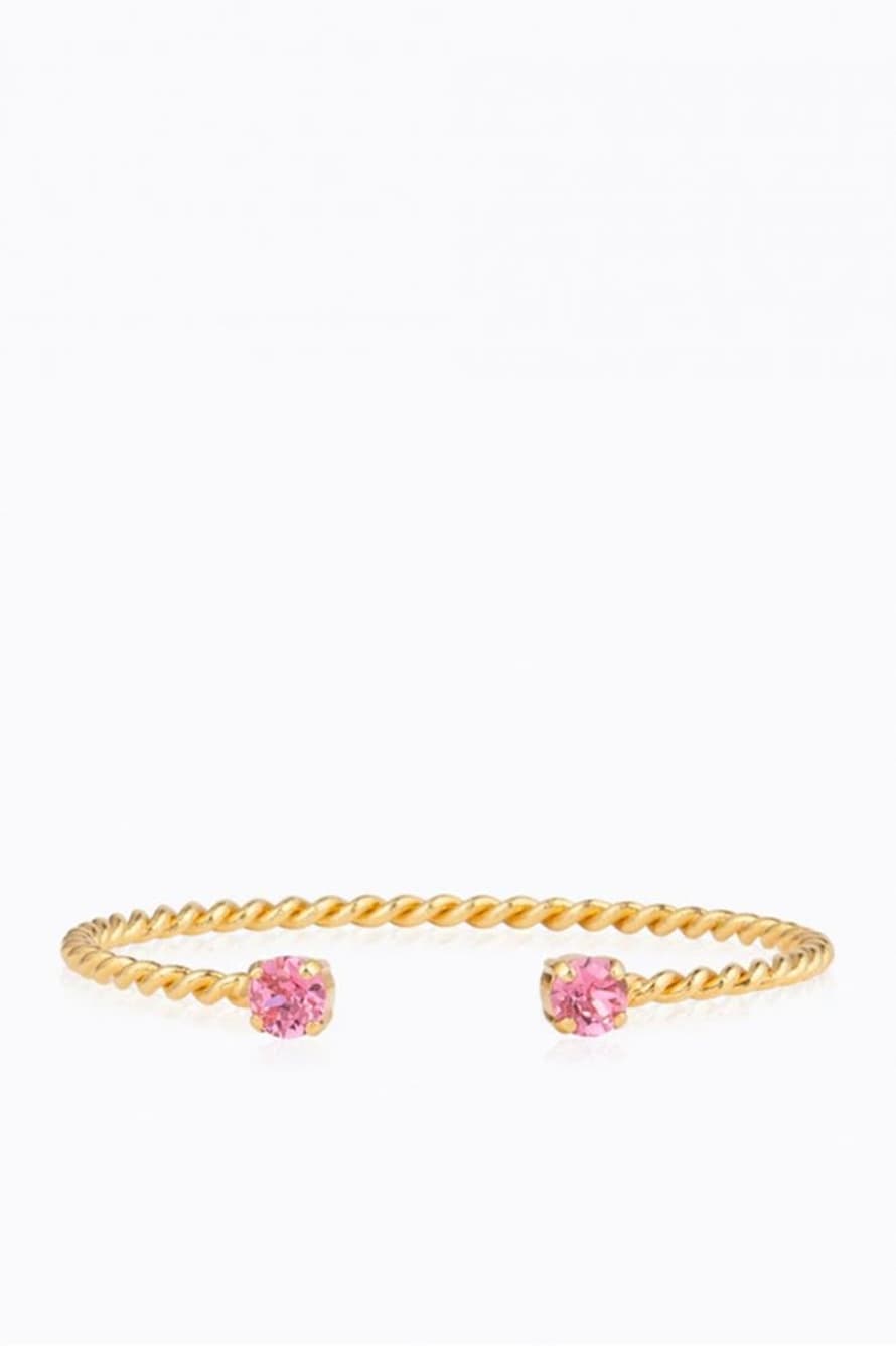 Caroline Svedbom Mini Twisted Bracelet In Gold Rose