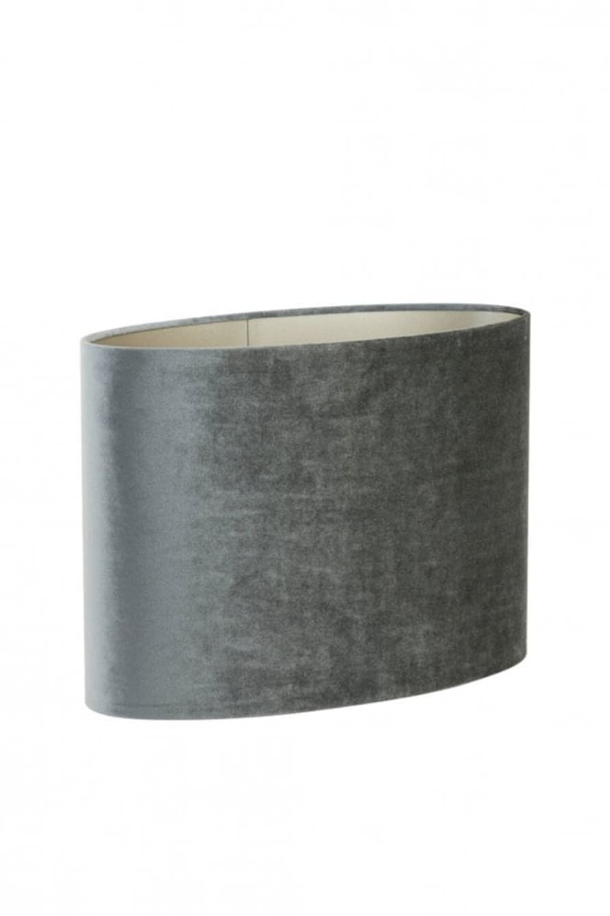 The Home Collection Oval Shade Straight Slim In Zinc Graphite