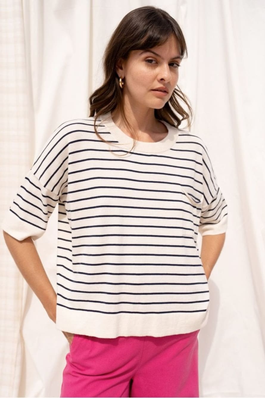 Maison Anje Baoby Pullover In Stripe