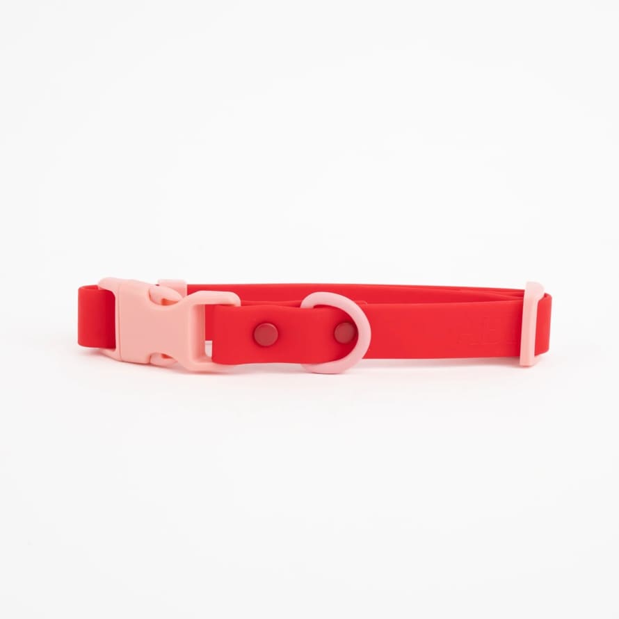 Approved by Fritz Red Waterproof Dog Collar