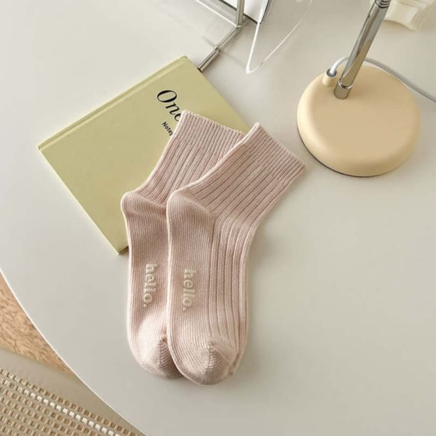 Withgreens Pink Ladies Ribbed Socks