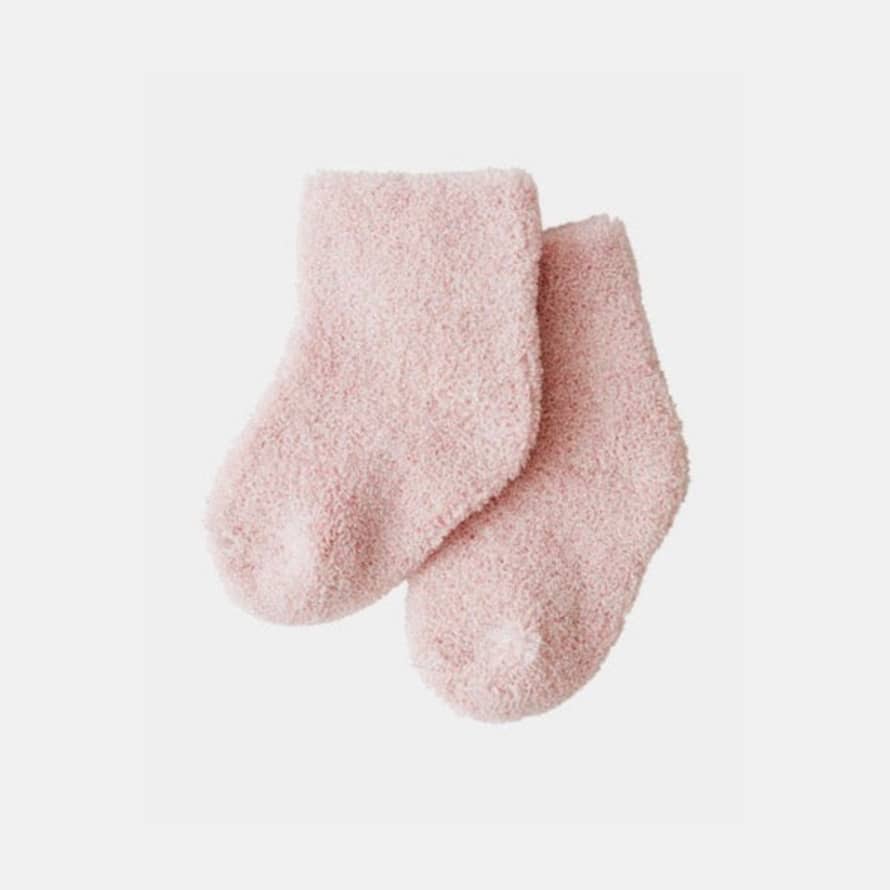 Fog Linen Work Baby Pile Sock Pink