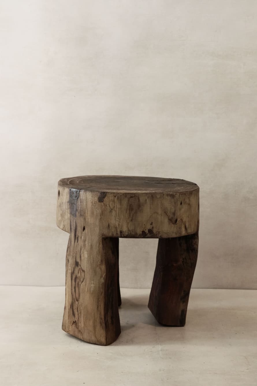 botanicalboysuk Hand Carved Wooden Stool\Side Table - 47.2