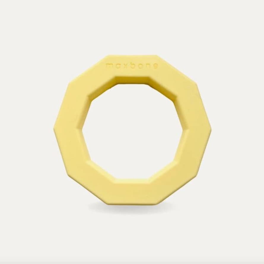 Maxbone Yellow Decagon Durable Dog Chew Toy