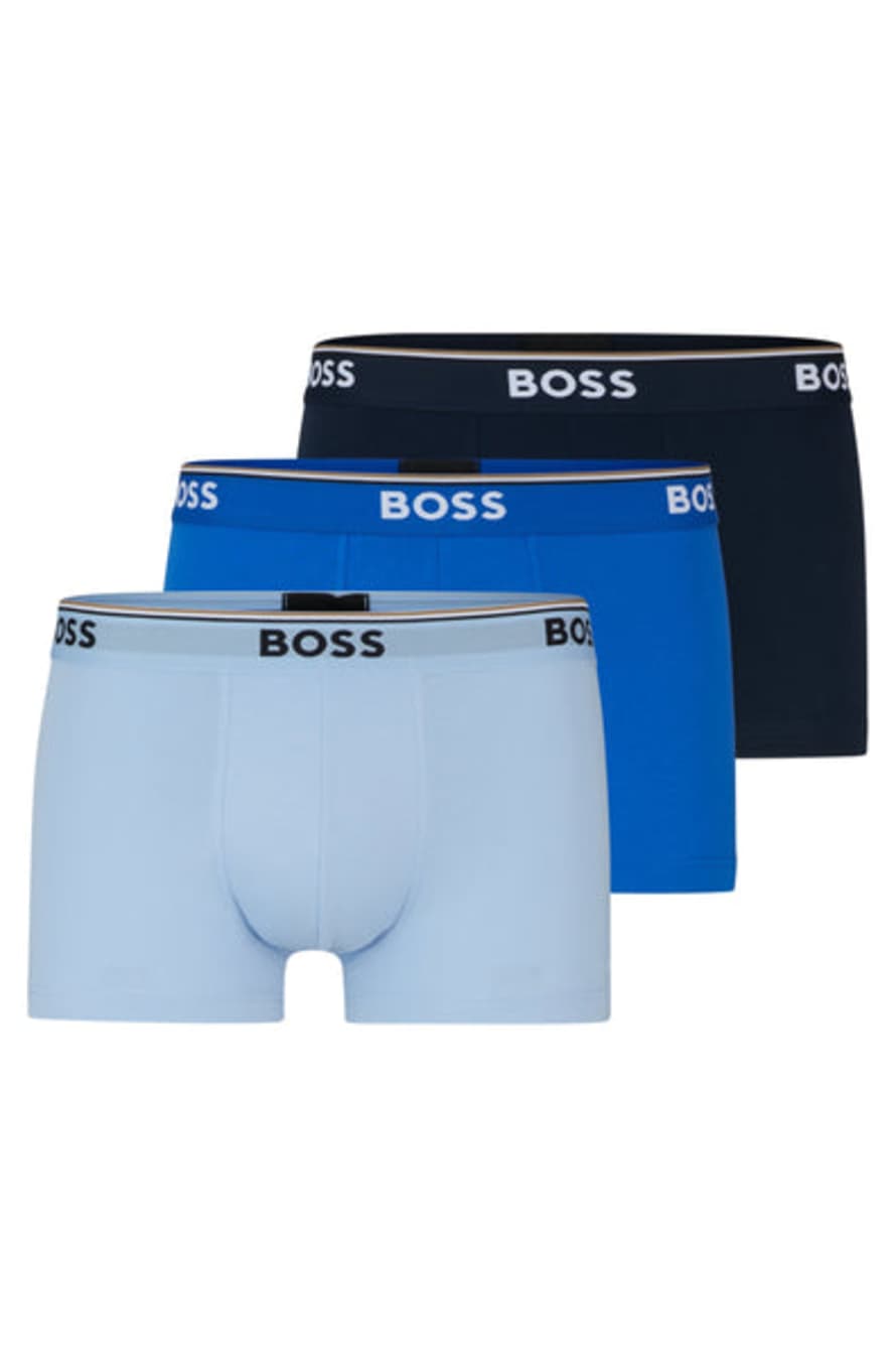 Hugo Boss 3-Pack of Stretch Cotton Trunks with Logo Waistbands 50514928 975